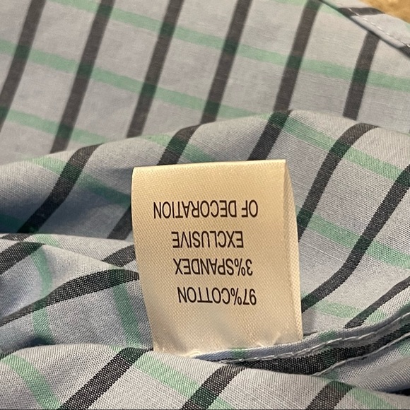 New Tailorbyrd Window Pane Long Sleeve Shirt Size Large - Picture 4 of 4